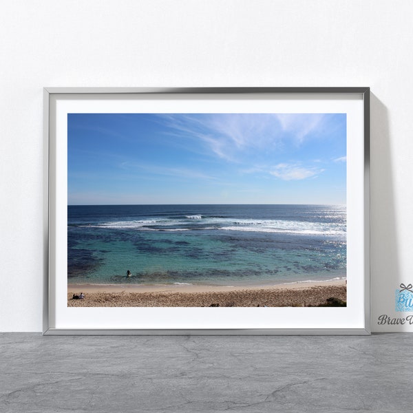 Yallingup Beach Western Australia, Instant Download Photograph Print, Digital Download, Margaret River Region, Coastal Print, Beach Decor