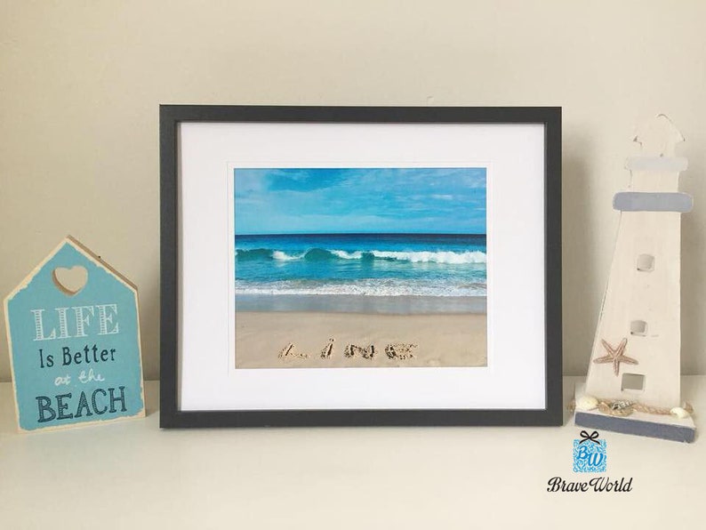 Personalised Name Beach Theme Photograph Print Personalized Etsy
