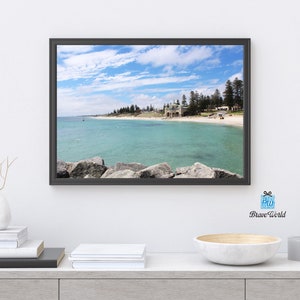 Cottesloe Beach Western Australia Photograph Print, Beach Print, Australian Beach Print, Beach Decor, Landscape, Beach Picture, Beach Theme