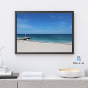 City Beach Western Australia Photograph Print, Beach Print, Beach Decor, Blue Ocean, Beach Wall Art Print, Blue and White, Minimalism, Perth