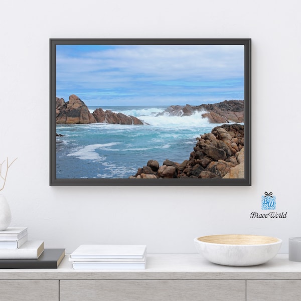 Waves Crashing Canal Rocks, Yallingup Western Australia, Coastal Print, Margaret River Region, Dunsborough, Wall Art Print, Waves Print