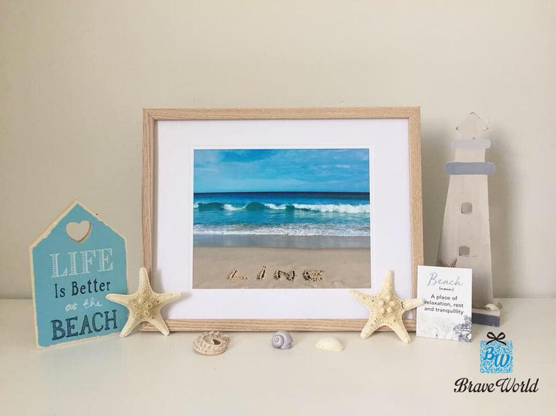 Personalised Name Beach Theme Photograph Print Personalized Etsy
