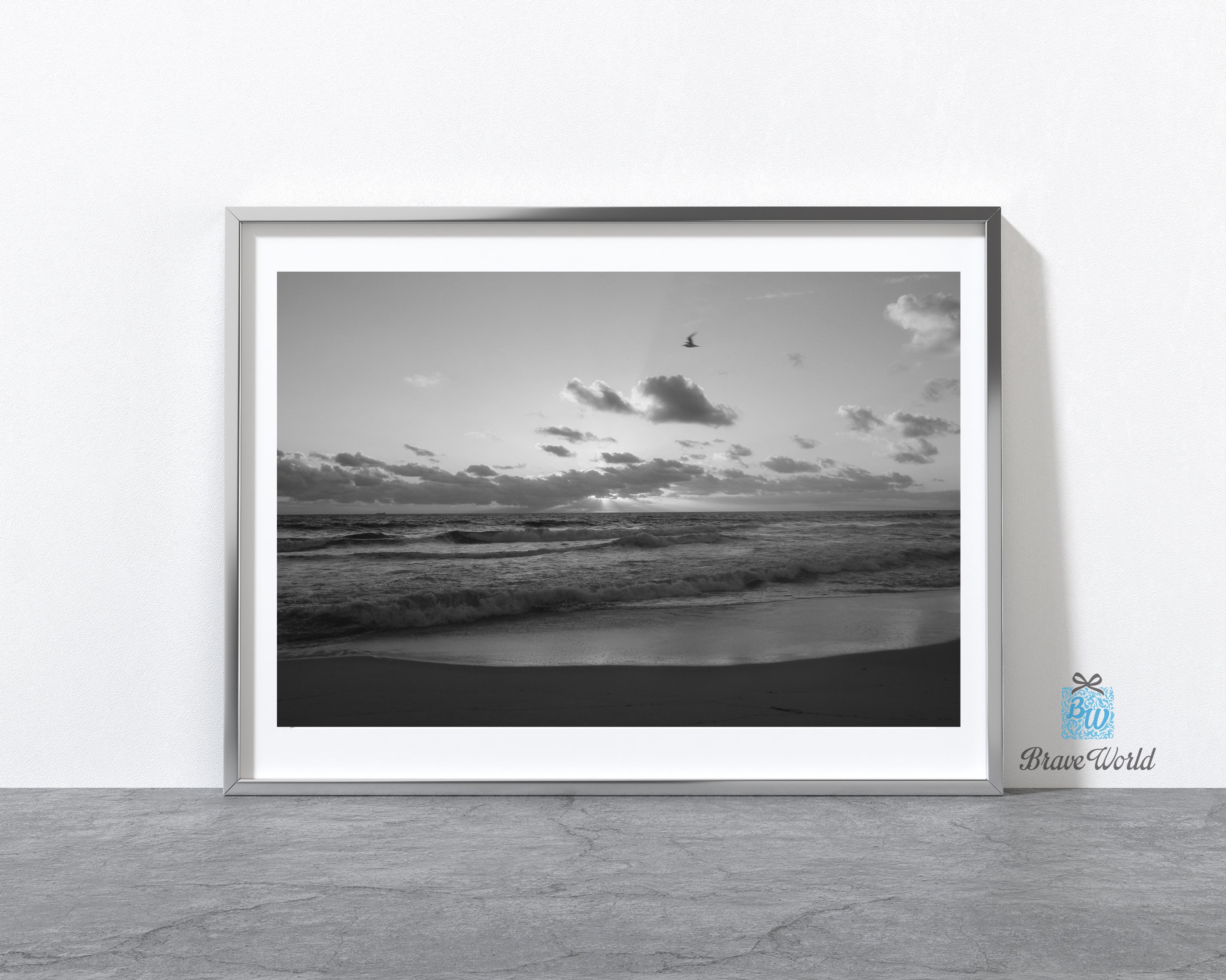 Black and White Beach Sunset Print Beach Home Decor Love - Etsy Australia