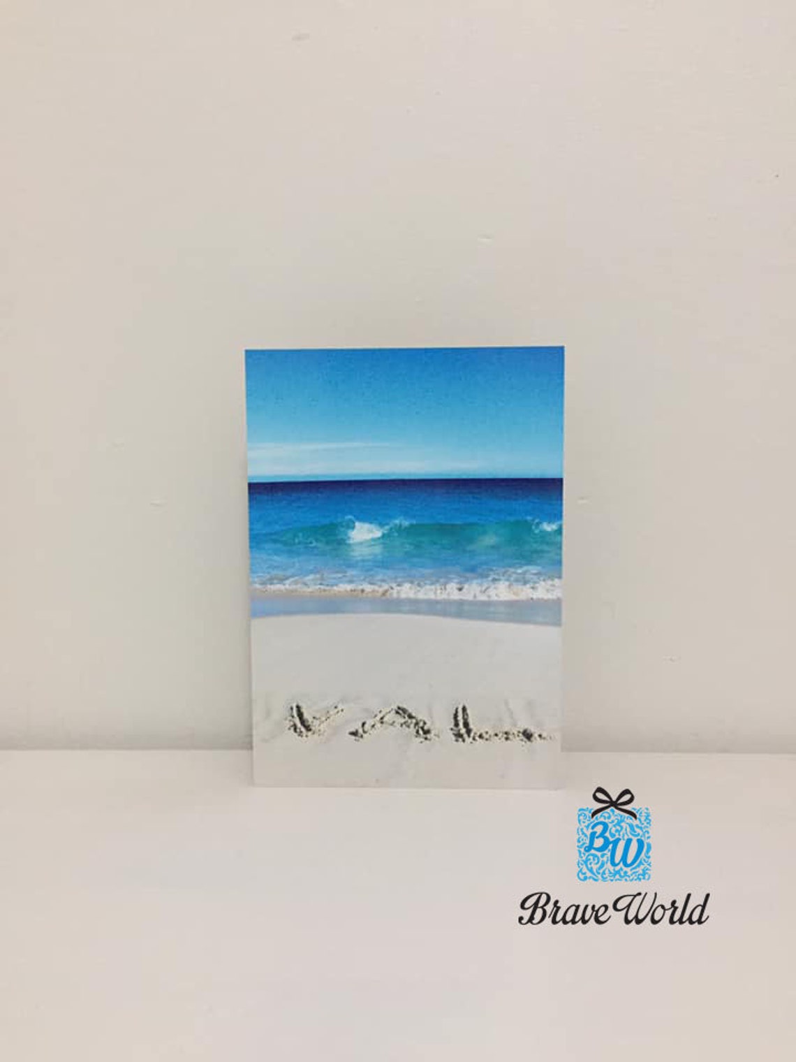 Personalised Name Beach Theme Gift Photo Print on Wood Block - Etsy