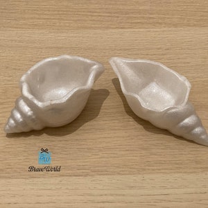 Weiße Muschelschalen Harz Trinket Tablett Schale, Geschenke am Strand, Strand Dekor, Schmuck Ring Schale, Harz Geschenke, weiße Muscheln, weiße Muscheln