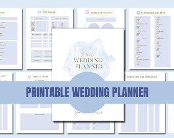 Planificateur de mariage imprimable | Pages de planificateur de mariage imprimables | Forfait Plan de mariage | Livre de planification de mariage | Planificateur de mariage PDF, A4, États-Unis