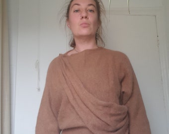 Camel angora vintage jumper