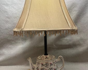 upcycled Price Kensington Teapot lamp