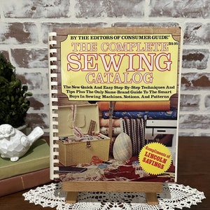 The Complete Sewing Catalog Spiral Bound Book 1979 | Quick & Easy Step-By-Step | How To Sew Clothing Dresses Design Patterns | Vintage Book