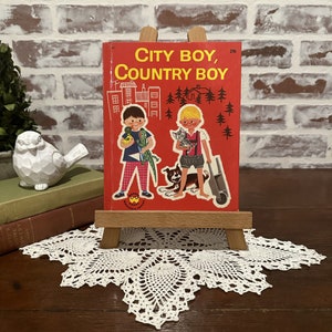 Vintage 1963 City Boy, Country Boy by Wonder Books | Childrens Book | Kids Book | Vintage Books | Reading Books