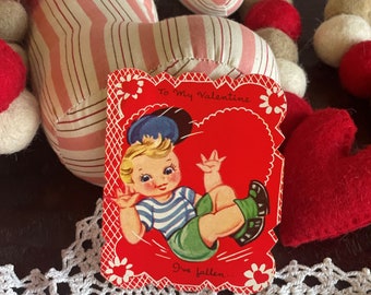 Biglietto d'auguri vintage per San Valentino "Al mio Valentino mi sono innamorato di te alla grande" di A-Meri-Card / Biglietto d'auguri / San Valentino / Regalo di San Valentino