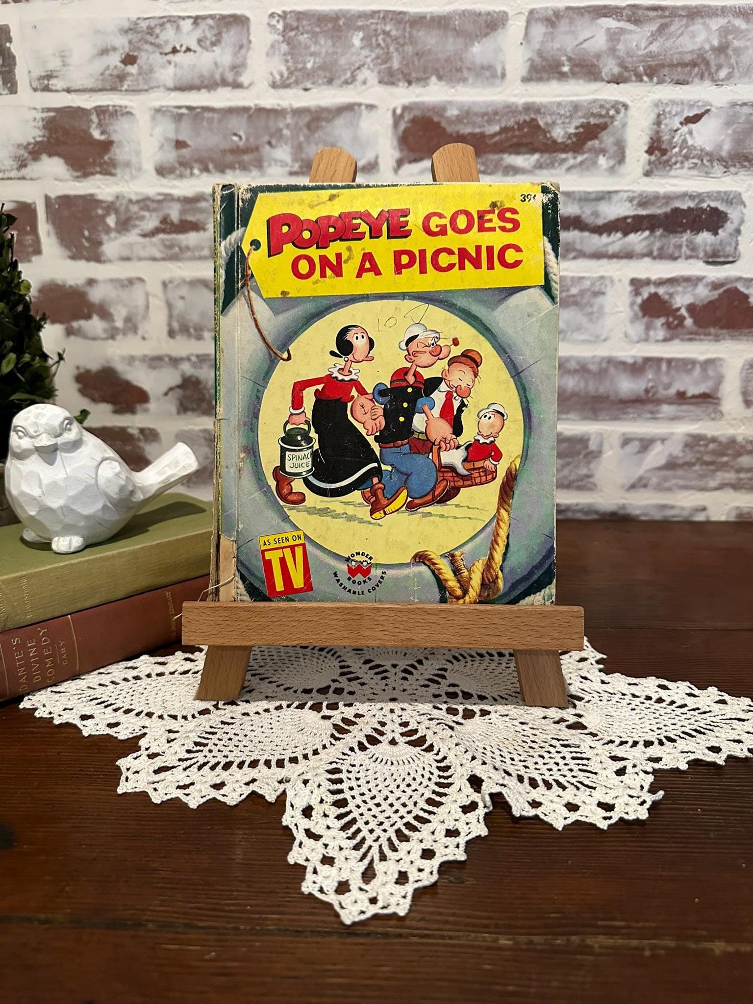 Vintage 1958 Popeye Goes On A Picnic by Wonder Books | Childrens Book | Kids Book | Vintage Books | Reading Books | Classic Kids Cartoon