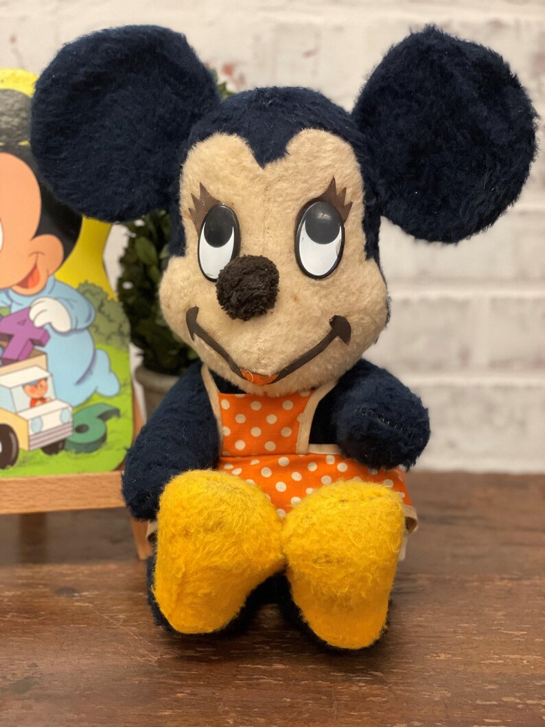 Vintage 1950s Mickey Mouse & Minnie Mouse Plush | Disney Characters | Vintage Toys | Nursery Decor | Vintage Disney Toy | Disney Collectible image 6