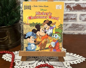 Vintage 1996 Mickeys Christmas Carol by Little Golden Book | Christmas Reading Book | Childrens Book | Kids Book | Vintage Reading Book