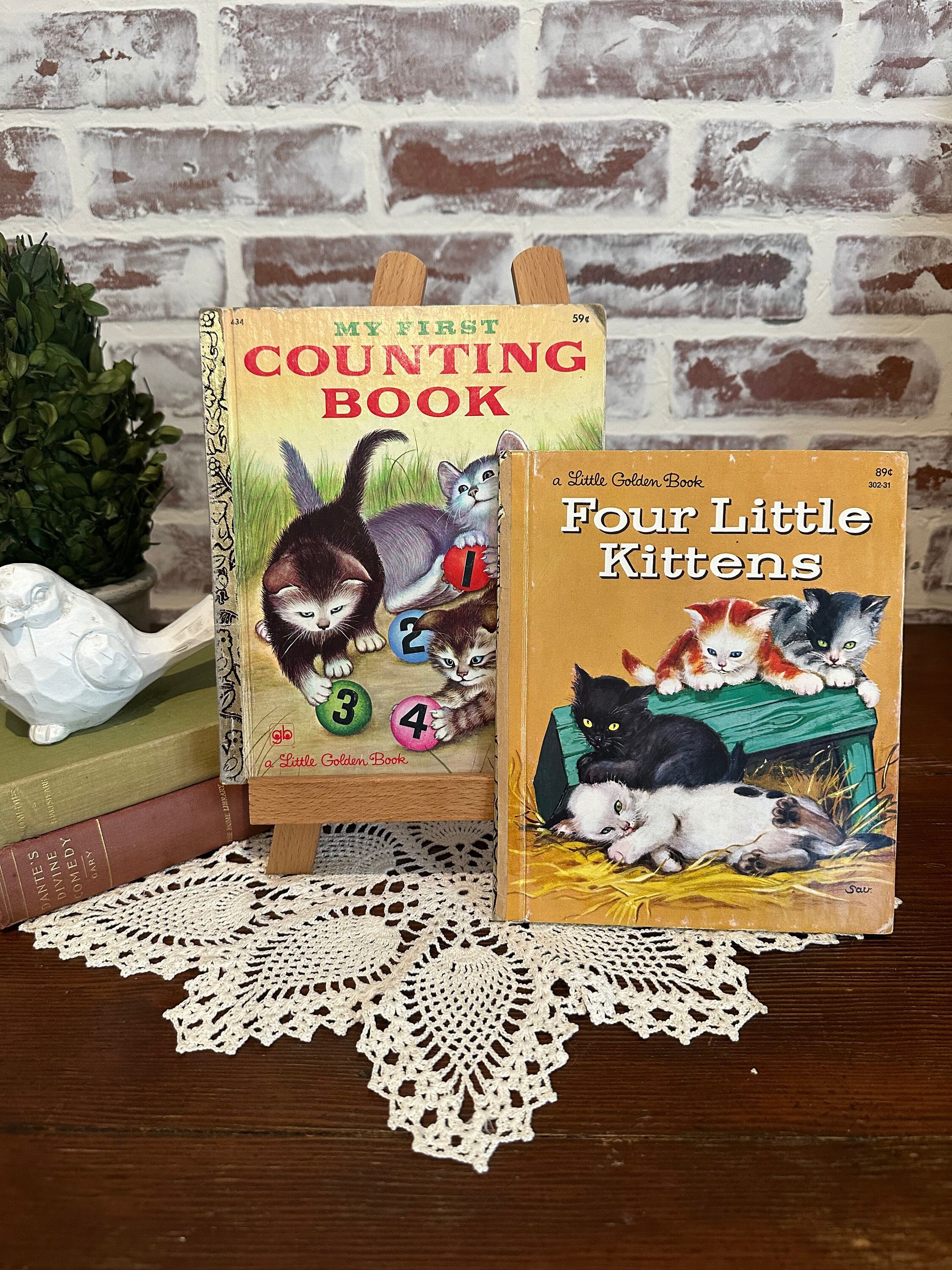 Vintage Little Golden Book | My First Counting Book | Four Little Kittens | Childrens Book | Kids Book | Vintage Books | Reading Books
