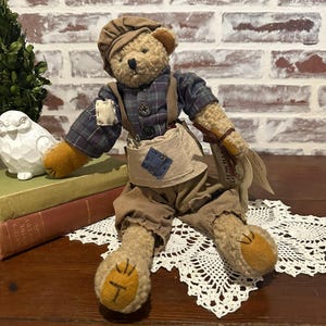 Vintage Teddy Tompkins Bear Cecil by Enesco 16&quot; w/ Original Tags | Vintage Collectible Plush Teddy Bear | Nursery Decor | Seamster Bear