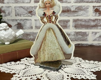 Vintage 1994 Hallmark Barbie Blank Greeting Card w/ Envelope | Happy Holiday Barbie | Vintage Greeting Card Scrapbooking Stationery Ephemera