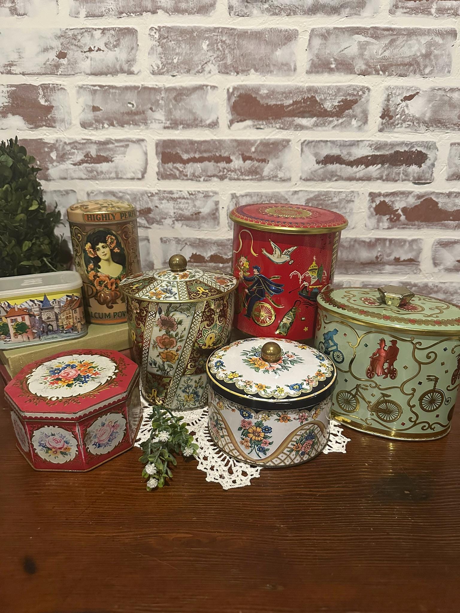 1970’S ヴィンテージ TIN缶 アンティーク フラワー レシピ ボックス Vintage floral tin - Etsy 日本