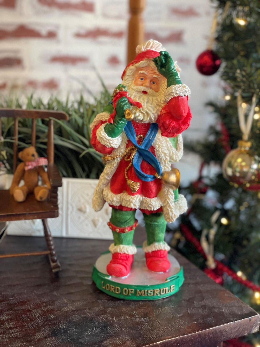 Vintage 1995 Santas Magical Workshop Lord of Misrule Santa Claus ...