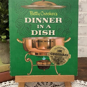 1965 Betty Crocker&#39;s Dinner in a Dish Spiral Hardback Cookbook First Edition | Cook Book | Recipe Book