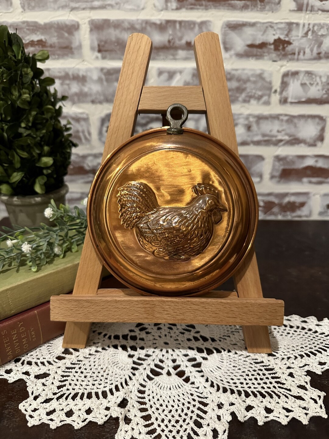 Vintage Copper Chicken Mold Wall Hanging Farmhouse Decor Etsy