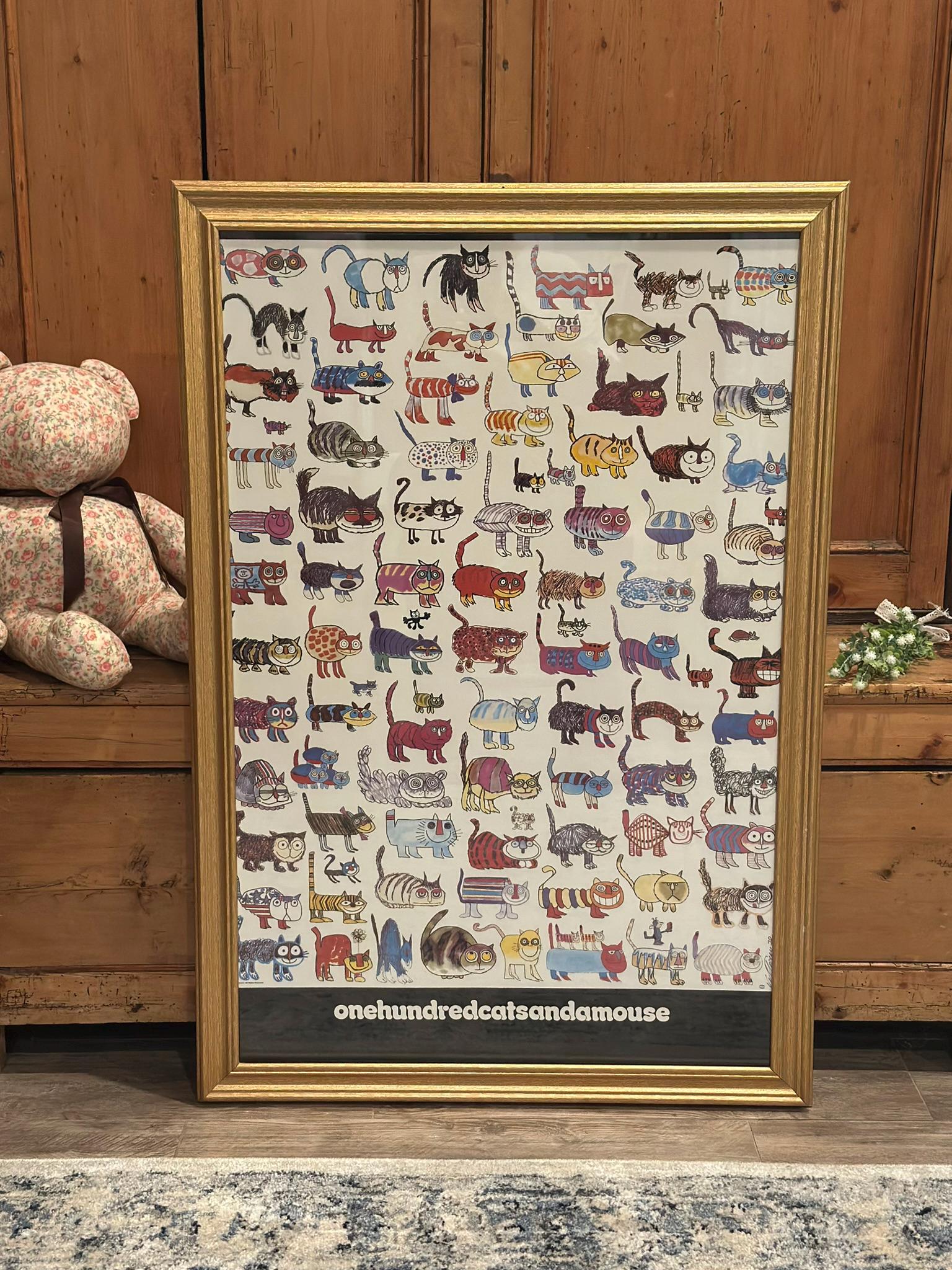 Vintage 1972 Original Vittorio Fiorucci One Hundred Cats and a