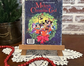 Vintage 1983 Mickeys Christmas Carol by Little Golden Book | Christmas Reading Book | Childrens Book | Kids Book | Vintage Reading Book