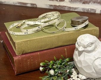 Vintage Small Round Silver Tone Metal Retractable Measuring Tape | Made in Germany | Sewing Needlework Craft | Vintage Measurement Tape