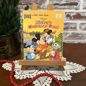 Vintage 1996 Mickeys Christmas Carol by Little Golden Book | Christmas Reading Book | Childrens Book | Kids Book | Vintage Reading Book
