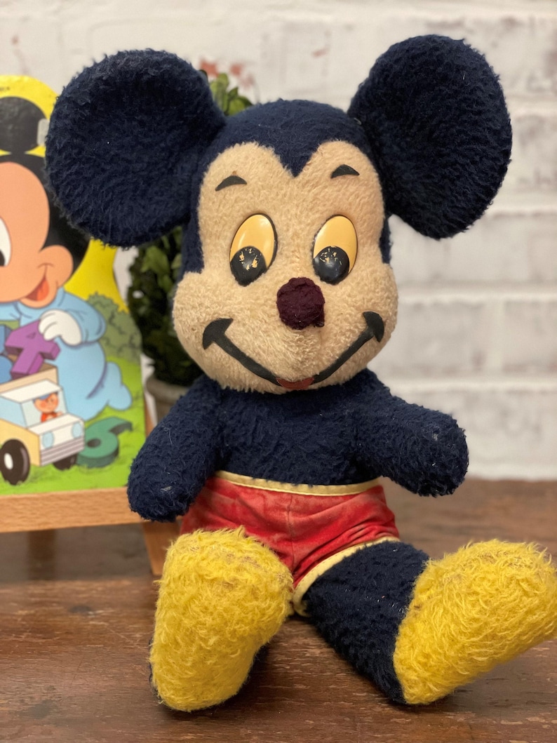 Vintage 1950s Mickey Mouse & Minnie Mouse Plush | Disney Characters | Vintage Toys | Nursery Decor | Vintage Disney Toy | Disney Collectible image 2