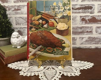 Vintage The Garden Club Meats Spiral Bound Binder Cookbook 2000 Recipes | Vintage Recipe Food Cookbook | Dinner Party Recipe Book