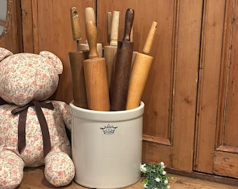 Rodillos de madera vintage a elegir / Rodillos de madera con mango de color neutro / Decoración rústica de cocina primitiva de estilo rústico de granja