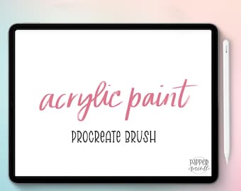 Acrylic Paint Pasco Hand Lettering Procreate Brush Instant Download