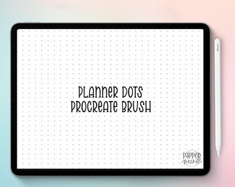 Planner Dots Procreate Brush | Digital Dot Grid for Bullet Journals & Digital Planners | Perfect for iPad Hand Lettering Layouts