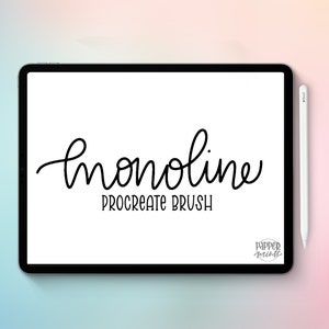 Monoline Procreate Brush Instant Download