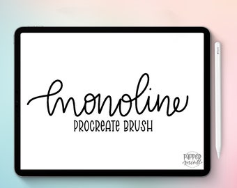 Monoline Procreate Brush Instant Download