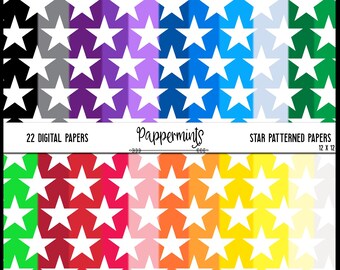 Star Digital Planner Paper Pack 12" x 12" No Credit Commercial Use OK Instant Download