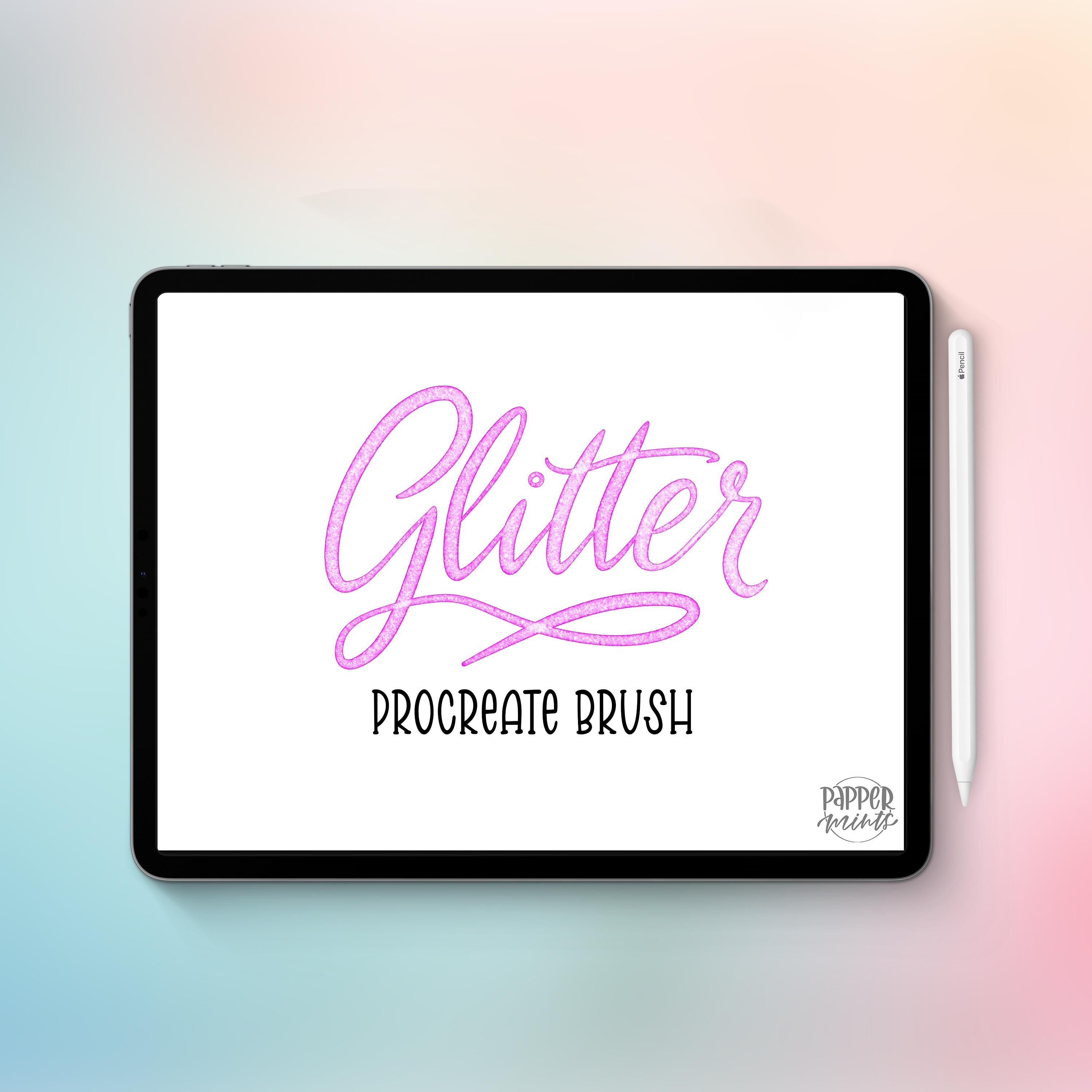 Pincel de Glitter para Procreate no iPad—Download instantâneo, compatível com Apple Pencil