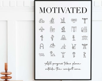 Gym Decor | Home Gym Decor | Motivational Decor | Gym Wall Art | Workout Room Decor | Gym Art | Printable