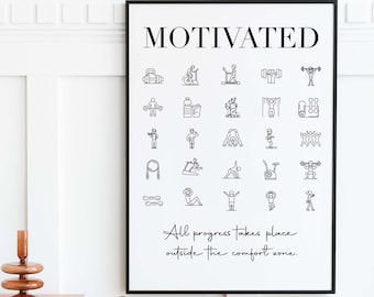 Gym Decor | Home Gym Decor | Motivational Decor | Gym Wall Art | Workout Room Decor | Gym Art | Printable