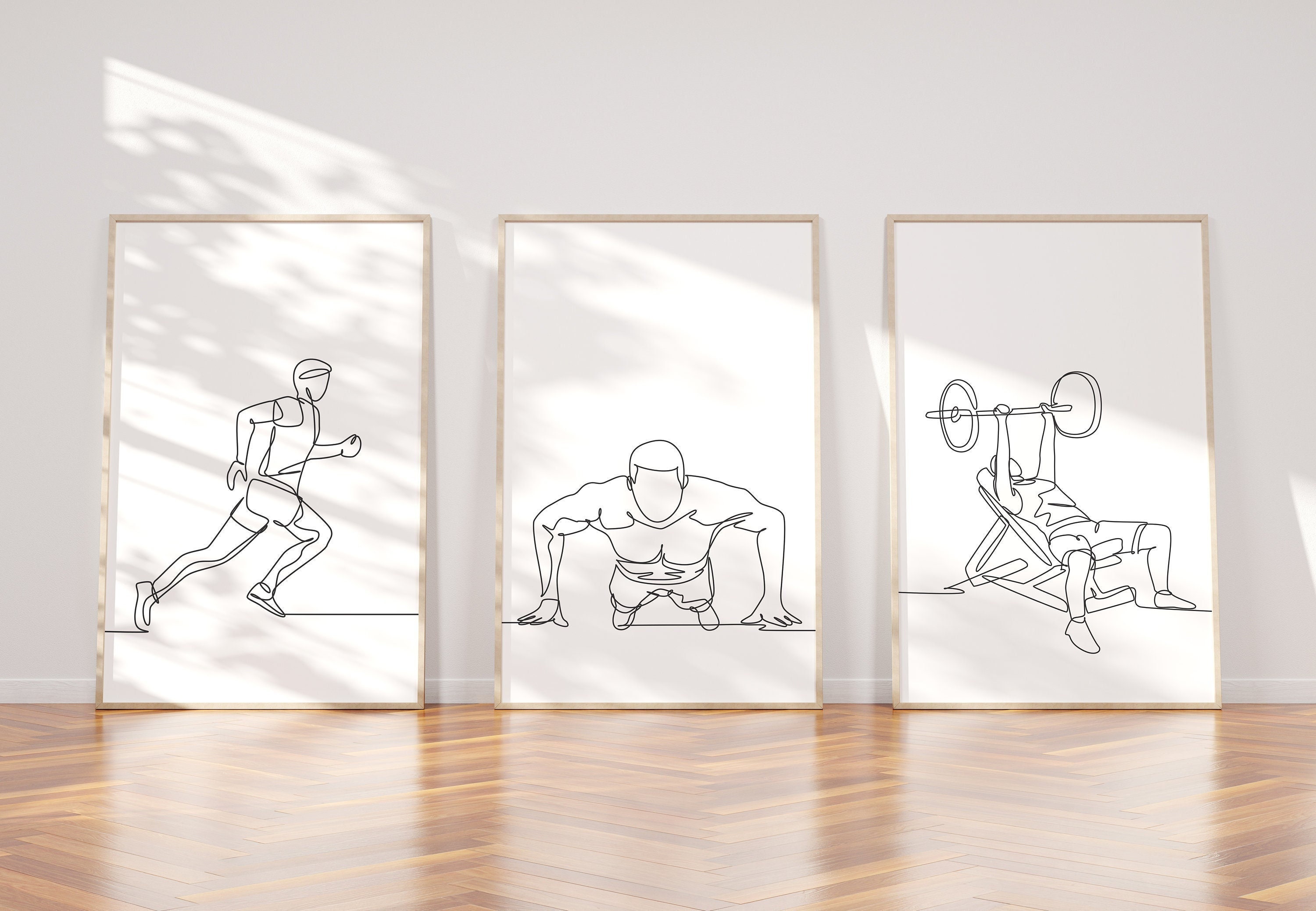 Set of 3 Gym Decor Home Gym Decor Motivational Decor Gym Etsy UK