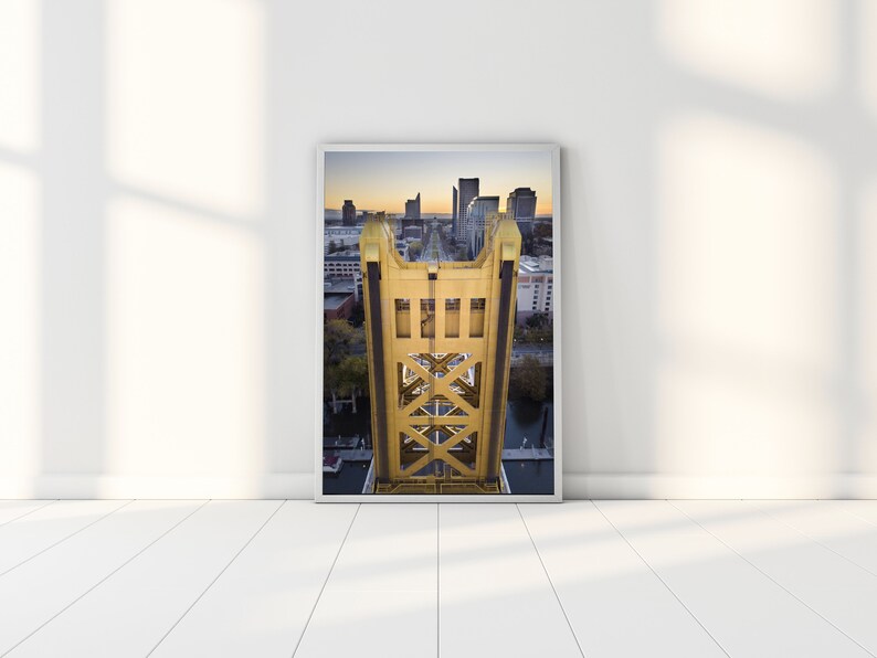 Sacramento Art Print Framed Wall Art Sacramento Skyline Etsy