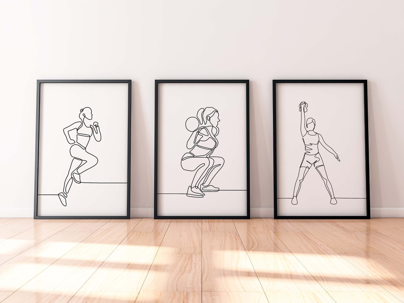 Set of 3 Gym Decor Home Gym Decor Motivational Decor Gym Etsy