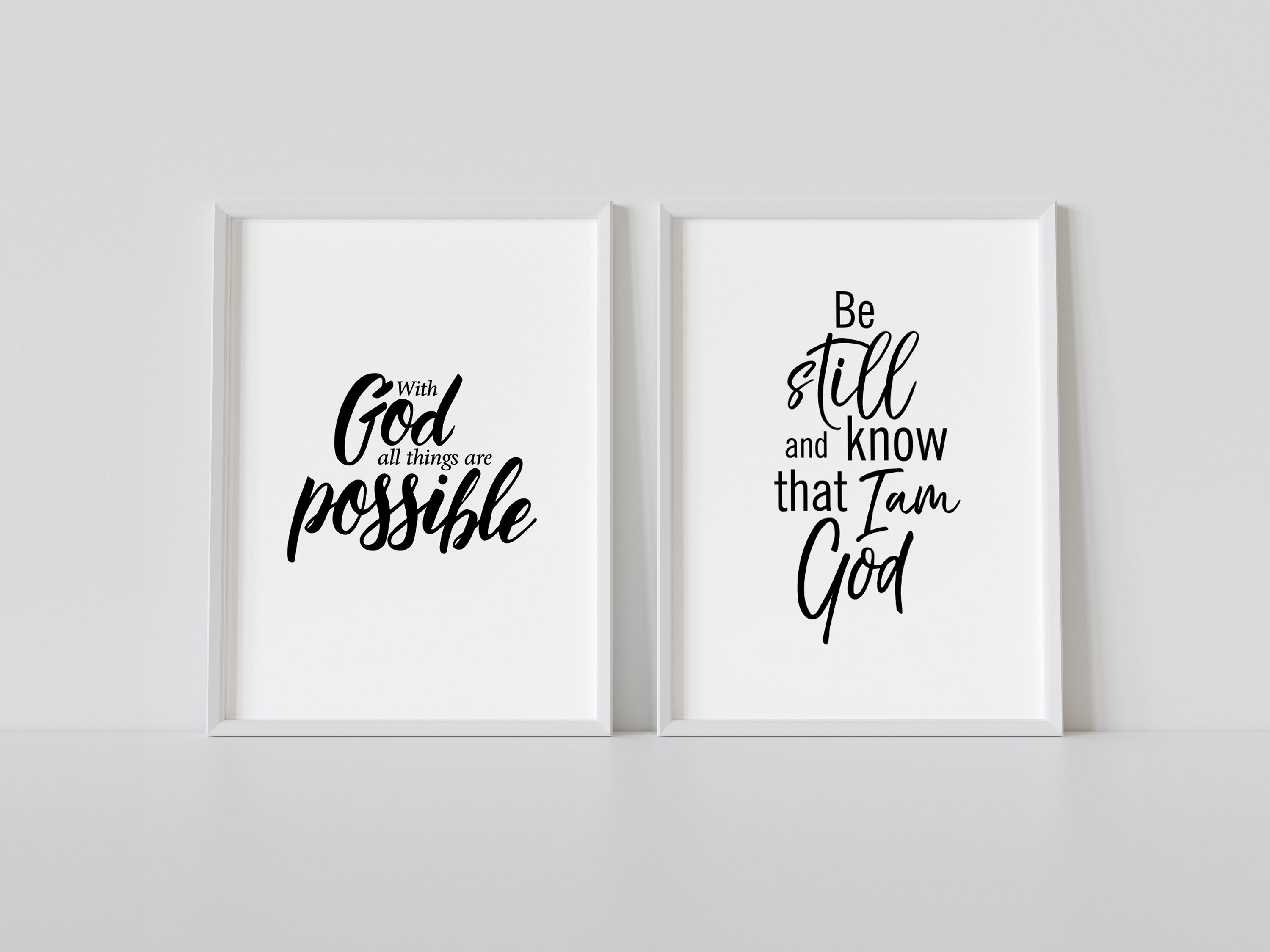 Set of 4 Christian Wall Art Prints Christian Art Print Etsy UK