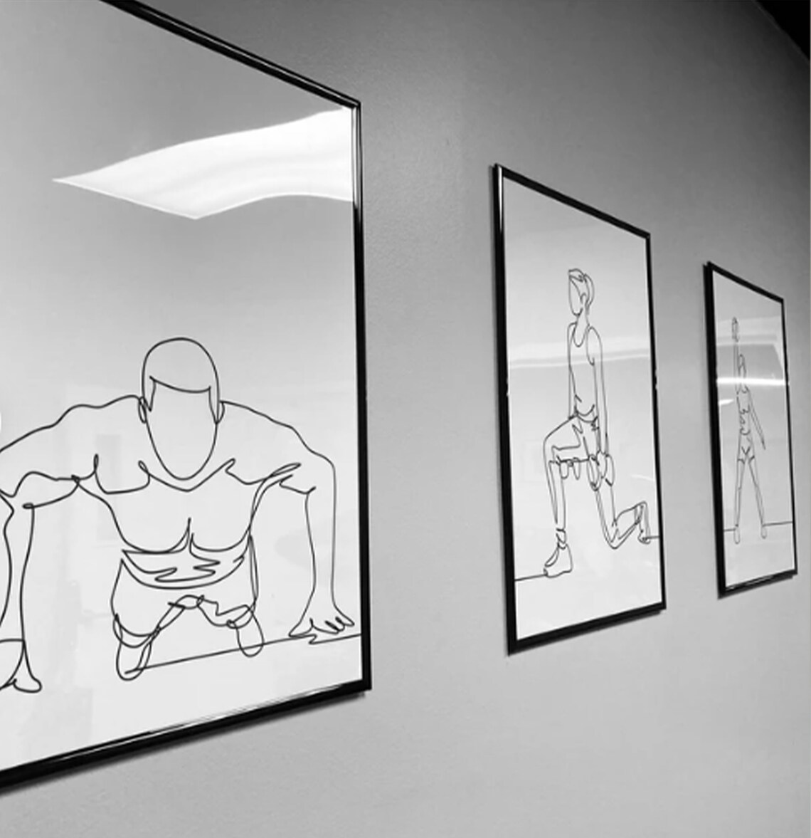 Set of 3 Gym Decor Home Gym Decor Motivational Decor Gym Etsy