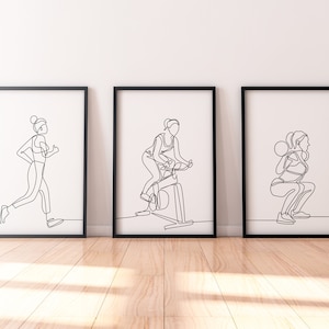 Gym Decor | Set of 3 Gym Decor | Home Gym Decor | Motivational Decor | Gym Wall Art | Workout Room Decor | Gym Art