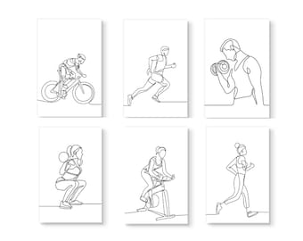 Set of 6 Gym Decor | Home Gym Decor | Motivational Decor | Gym Wall Art | Workout Room Decor | Gym Art