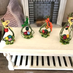Weidennest oval gebunden in Miniatur 1zu12