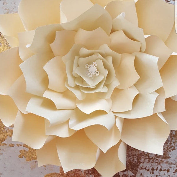 Paper flower template PDF and SVG digital files and video tutorial  #12