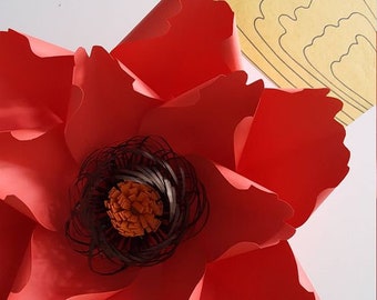 Paper flower template PDF and SVG digital files#171